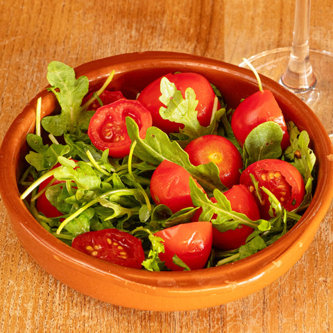 Roquette et tomates cerises